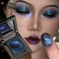 Metallic Glitter Eyeshadow Cream Chameleon Sparkling Highlighter Brightening Makeup Smoked Blue Pearlescent Eyeshadow Palette