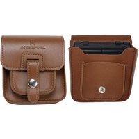 For Anbernic RG34XXSP Game Console Carrying Case Anti-Scratch Leather Console Protective Bag PU Leather Outdoor Flap Storage Bag
