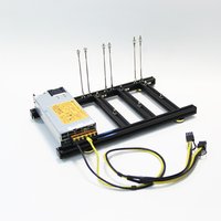 Graphics Card Holder Supports ATX Server Power Supply DIY 2/4 GPU Bracket with External Multi VGA Fixed Metal Base