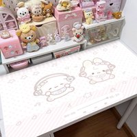 Y2k Pink Girl Pattern Leather Mouse Pad Non-Slip Waterproof Desk Mat Comfortable Office Gaming Mousepad Desk Mat for PC Laptop
