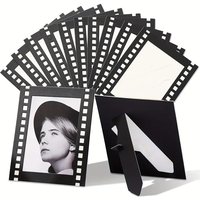 10 Film Photo Frames with Brackets European and American Classic Black and White Photos Cardboard Photo Frame Home Desktop Displ