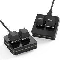 Copy Paste Mini Keyboard 2 KEYS Macro Programming Hotswap Mechanical Macropad for Computer Ctrl C V Wired USB Type C RGB Keypad