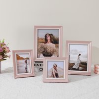 Nordic powder light luxury picture frame Plastic picture frame with HD Plexiglass fashion modern style pink picture frame