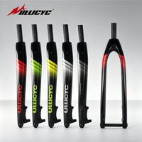 Ullicyc New Full 3K Colorful Gloss MTB For Mountain Bikes Fork Carbon Bicycle Round/Tapered Tube Thru Axle 15x100mm 29/27.5/26in