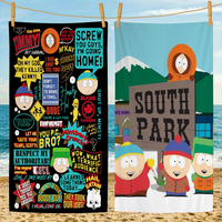 South Cartoon Parke Microfiber Beach Towel Absorbent Quick dry Soft Yoga Swimming Resort Mountain Climbing Towel
