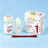 GC Fuji I Glass Ionomer Cement, 35g Powder / 25g Liquid, Radiopaque Light Yellow Luting Cement for Crown Bridge