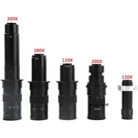 Adjustable 180X 120X 300X 200X 130X Zoom C mount Lens 0.7X~4.5X Magnification 25mm For HDMI USB Industry Video Microscope Camera