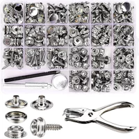 Toile de qualité marine en acier inoxydable, housse de bateau mystère, kit de fixation à bouton-pression avec outil de réglage, 270 pièces, 150 pièces