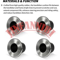 For Honda CRF250R CRF250X 2004-2015 2016 2017 4pcs Handlebar Rubber Mount Bushings Kit Set