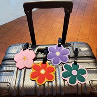 1Pc Flower Luggage Tag Pendant Baggage Anti-Loss Name Tag Bag Accessory with Customizable Information for Luggage Accessories
