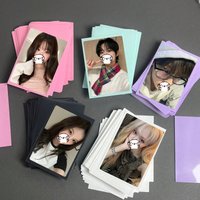 Single-Sided Frosted Transparent Photo Card Sleeves, Dopamine Color Series Photo Protectors, Suitable for 56*87mm Photo Cards, Transparent Storage and Protection Card Sleeves for Polaroid Photo Cards