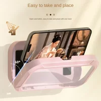 Adjustable Waterproof Shower Phone Holder with Telescoping Arm Rotation Angle Mount for Bathroom Kitchen Wall Bracket Stand