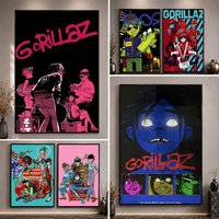 Virtual Band G-Gorillaz Poster High-Definition Waterproof Eco-Friendly Non-fading For Kitchen Bathroom Wall Bedroom Decor