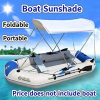 Foldable Aluminum Sun & Rain Canopy for Inflatable Boats, Kayaks, Rubber Boats and Assault Crafts Outdoor Use
