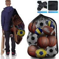 Large Capacity Drawstring Sports Ball Bag Basketball Football Soccer Volleyball Ball Mesh Storage Bags Swimming Gear Backpack