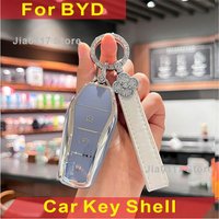 New TPU Car Key Case Cover For BYD Seal U Dolphin Surf Seagull Sealion 7 Shark 6 King DM-i Destroyer 05 Atto 2 3 Keychain Shell
