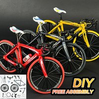 1:8 DIY Allloy Bicycle Model Diecast Finger Mountain Assembly Bikes Simulation Collection Gifts Toys for boys