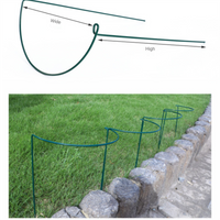 6/10PCS Garden Plant Support Stake, Heavy Duty Interconnecting Semi-Circular Peony Support Ring Cage, Plant Support Rack