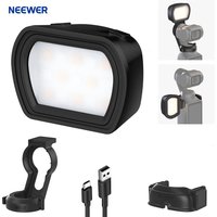 NEEWER Magnetic Auxiliary Light For DJI OSMO Pocket 3 Rechargeable Plastic Mini LED Fill Light for Vlog Video Recording