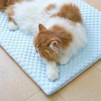 Dog Bed Pad Summer Ice Silk Cooling Pet Mat Thick Breathable Pet Cooling Sheet Non-Slip Washable for Medium Large Dogs Cats