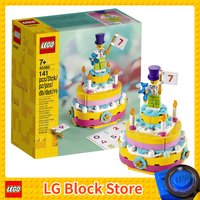 LEGO 40382 Birthday Cake Set Minifigure and Sticker Sheet for Numbers for Children's Kids Birthday Gift (141 Pieces)