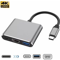 3 In 1 Usb Hub USB C to HDMI-compatible Splitter HUB Type-C to HDMI USB 3.0 Docking Station For Macbook Samsung Huawei Laptop PC
