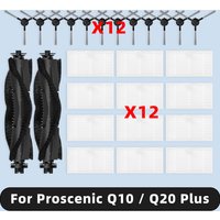 Compatible For ( Proscenic Q10 / Q20 Plus ) Replacement Parts Accessories Main Side Brush Filter