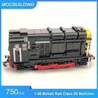 1:48 British Rail Class 08 Switcher Model MOC Building Blocks DIY Assemble Bricks Transportation Train Toys Gifts no PF Function