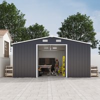 Outdoor Storage Shed 6x4 FT Large Metal Utility Tool Sheds with Floor Frame Steel Garden Shed for Backyard Garden Patio Lawn