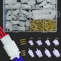 2/3/4/6pin Auto & Motorcycle Repair 2.8mm Pin Connector Assortment Kit Copper Terminal Plug Set with Insulated Plastic Housing