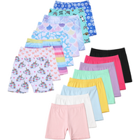2 Pairs of Children's Solid Color and Printed Safety Shorts, Soft and Comfortable Beach Shorts for Boys and Girls for Daily Wear in Summer