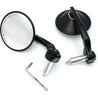 7/8 "22mm CNC Motorrad Rückspiegel Universal Klar Glas Roller Bar End Lenker Spiegel Rückspiegel Zubehör