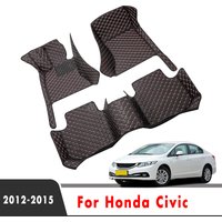 Car Floor Mats Trunk Carpets For Honda Civic 2015 2014 2013 2012 Auto Decoration Accessories Styling Parts Protect Waterproof