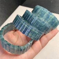 17MM Natural Kyanite Bangle Fashion Crystal Quartz Gemstone Jewelry Reiki Healing Gift For Women 1PCS