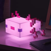 5-Color MC Game Axolotl Atmosphere Lamp, Toy Light for Gaming Desk & Night Stand, Cute Kids Gift