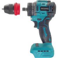 PATUOPRO 2 In 1 Cordless Electric Drill Screwdriver 10MM Rechargeable Driver Home Power Tools For Makita 18V Battery(No Battery)