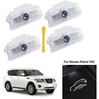 For Nissan Patrol Y62 Welcome Lights 4PCS LED Door Projector Shadow Lights For Patrol Y62 2010-2022 2011 2012