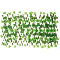 New Garden Screening Expanding Trellis Privacy Screen Hedge Artificial Faux Ivy Leaves Wooden Fence Artificial Garden Trellis
