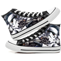 Anime Kawaii Canvas Stormtrooper 3D Print Sneakers Shoes Fashion Casual Men's Shoes Boys Girls Tennis High Top Shoes