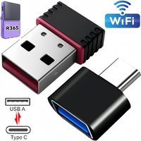 Mini USB WiFi Dongle RTL8188 Wireless Network Cards Game Consoles with Type C OTG Adapter Portable WiFi Receiver accessories