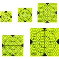 100pcs Prismatic Sheet Total Station Parts Reflective Sticker 60/50/40/30/80mm Tape Target Survey Fluorescent