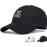Unisex 3D Teddy Bear Personality Baseball Caps Spring Autumn Outdoor Adjustable Casual Hats Sunscreen Hat