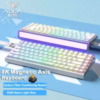 AULA HERO 84 HE Wired Mechanical Keyboard Magnetic Switch RGB Music Rhythm 8K Return Rate Keyboard Computer Accessorie for Gamer