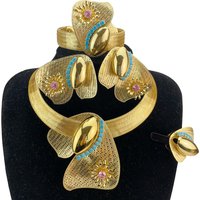 New Fashion High Quality Unique Style Brazilian Handmade Flower Jewelry Sets for Women FHK20760