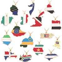 1pc Hip-hop Africa Map Pendant Necklace Jewelry Ghana Nigeria Congo Sudan Somalia Uganda Zimbabwe Zambia Liberia Map Necklaces