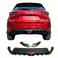 Suitable for Mazda CX-5 rear lip 17-24 F Sport rear bumper diffuser modification surround with LED navigation light