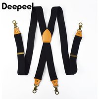 Deepeel 3.5*120cm Men's Suspender Bronze Hook Pants Shirt Adjust Strap Sling Adult Man Elastic Braces DIY Suspenders Accessories