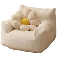 LazyChild Cute Cartoon Children's Sofa Kids Mini Bean Bag Lamb Velvet Seat for Kids Room Reading Sofa