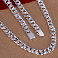 925 Sterling Silver 10MM 20/22/24inches Exquisite Noble Gorgeous Charm Fashion For Men Women Chain Wedding Necklace Jewelry image 3