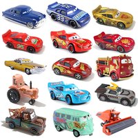 Disney Alloy Car Doc Hudson Sally Mater Lightning McQueen Anime Model Car 1:55 Metal Die Casting Racing Toys Kids Birthday Gifts